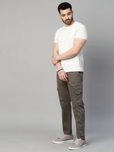 Genips Men's Dark Grey  Cotton Stretch Bahamas Cargo Fit Solid Cargo